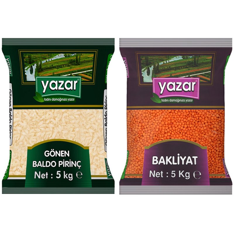 Yazar Gönen Baldo Pirinç 5 Kg + Kırmızı Pirinç 5 Kg